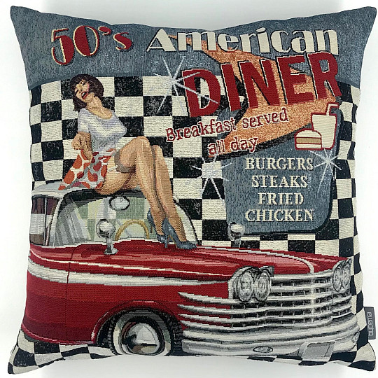 Tapestry pillow-case AMERICAN DINER
