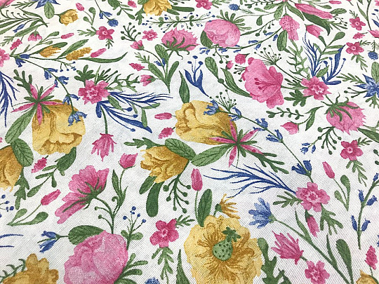 Tablecloth - CLARA pink flowers