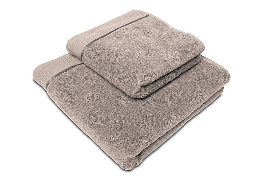 Towel and bath towel MIKRO grey-brown