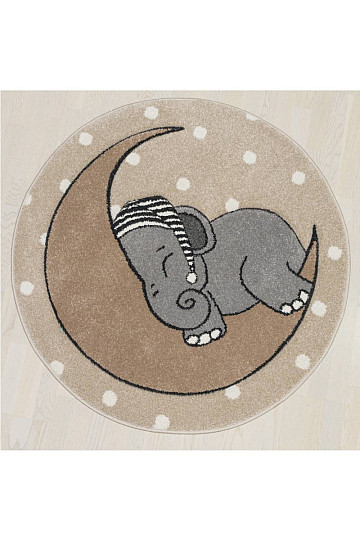Children's round carpet VEGAS elephant