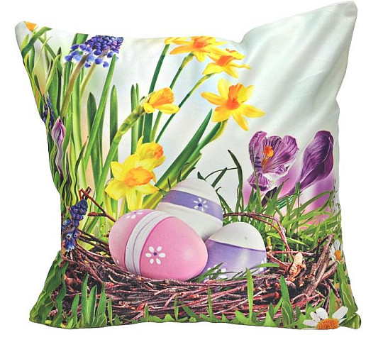 Decorative pillow-case EASTER FLOWERS