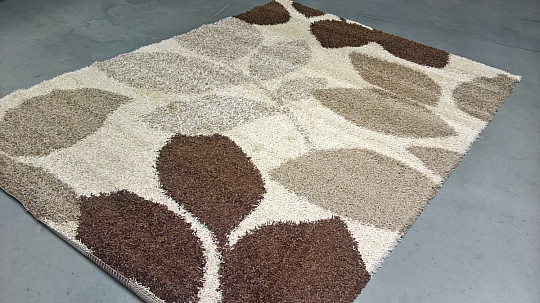 Piece carpet SHAGGY EXTRA leaves beige