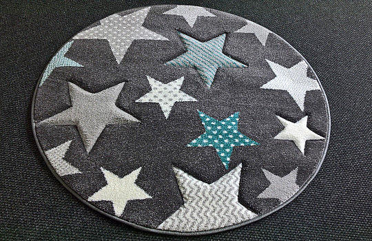 Children's round carpet PASTEL Stars