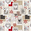 Decorative fabrics motif HEARTS