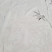 Luxury embroidered curtain GERSTER 11757 white
