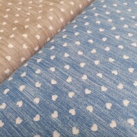 Decorative fabric Naira hearts blue