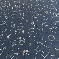 Animal constellation cotton fabric