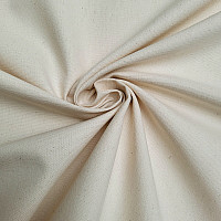 Cotton fabric UNI SMETANA coarse cotton 220g
