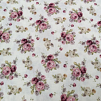 Cotton fabric WARWICK SMALL ROSE