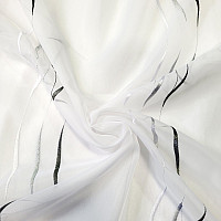 Voile curtain Gerster with embroidery - gray 195/0810