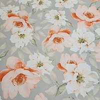 Decorative fabric OXFORD ORANGE FLOWER