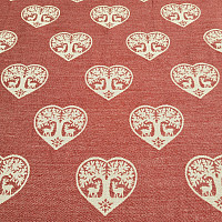 Luxurious decorative fabric HEART WITH DEER
