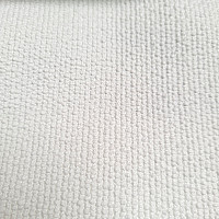 Luxurious monochrome designer decorative fabric GERSTER 77052/10 WHITE