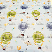 Decorative fabric BLACK OUT FLYING BALLOON