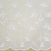 Luxury curtain GERSTER 11868 white embroidery