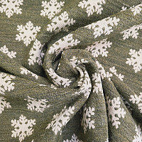 Luxurious decorative fabric FLAKES BROWN-GREEN