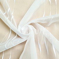 Modern embroidered curtain white GERSTER 195/0001
