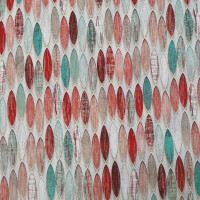 Decorative fabric Surf red-turquoise