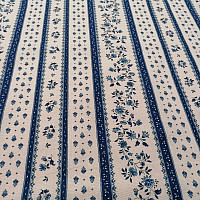 Cotton fabric MAJOLIKA blue stripe