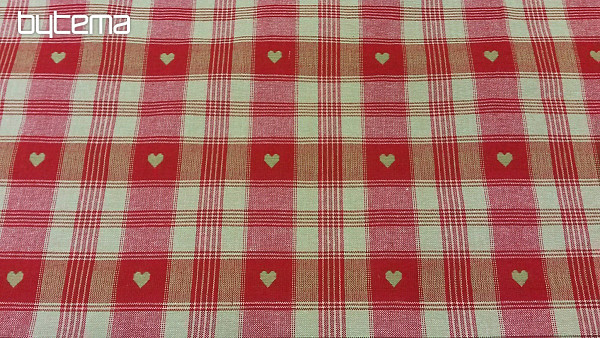 Decorative fabric CERVIN 5586/001 rouge/lin