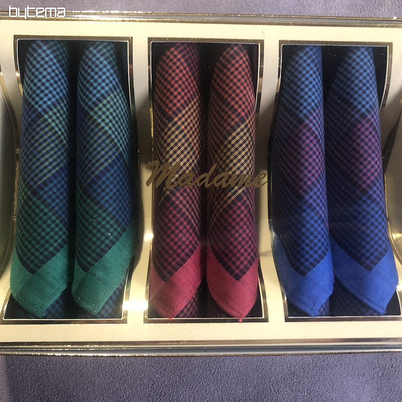 Women's cloth handkerchiefs - set of 6 dark colors