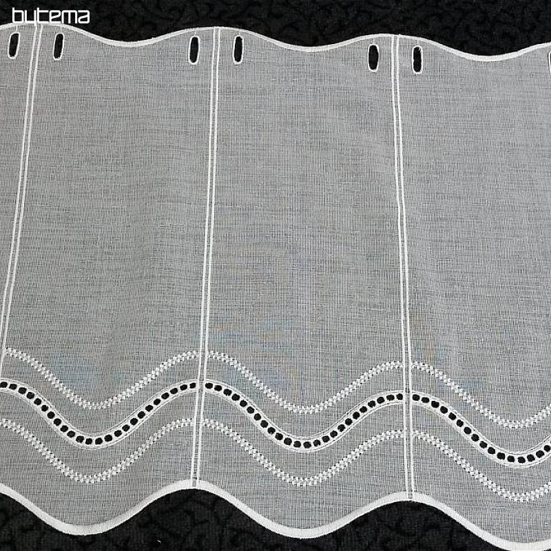 Modern woven Curtain V52 cream-white