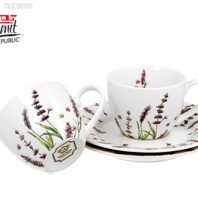 Porcelain espresso mugs set 2 pcs Lavender E šapo