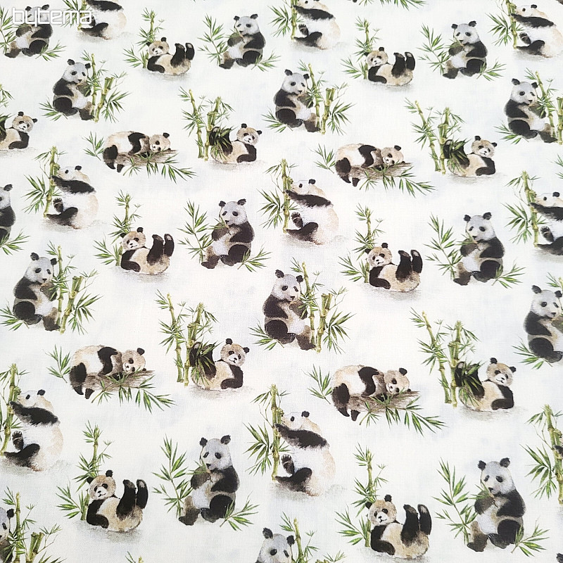Cotton fabric PANDA
