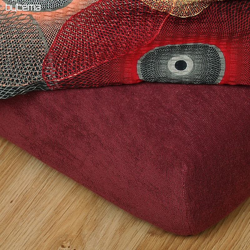 Terry sheet burgundy color