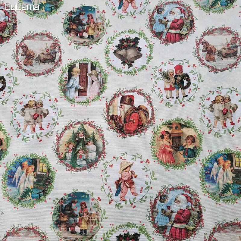 Christmas decoration fabric VICTORIAN CHRISTMAS