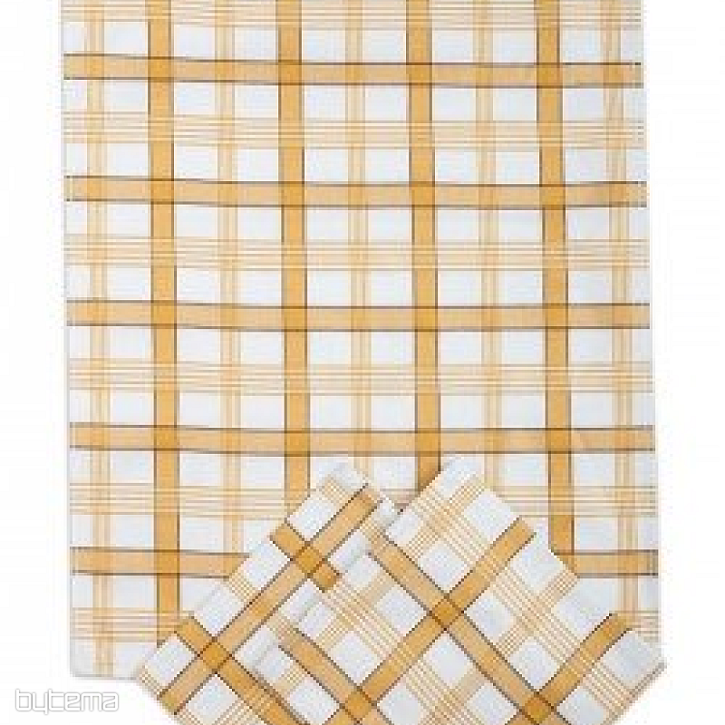 Towels MODERN CHECKERED OKHER 3 pcs