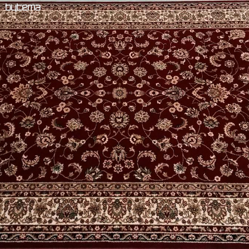 Woolen carpet SAPHIR bordo allover flower