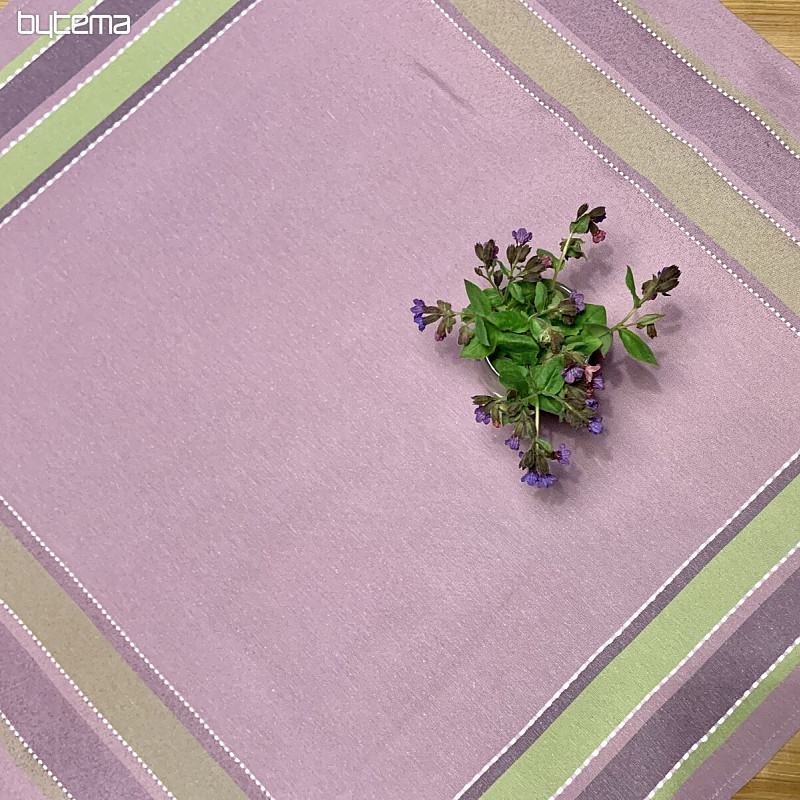 Purple tablecloth with green 85x85 cm
