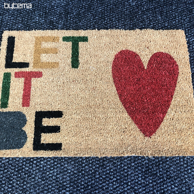 Mat LET IT BE beige