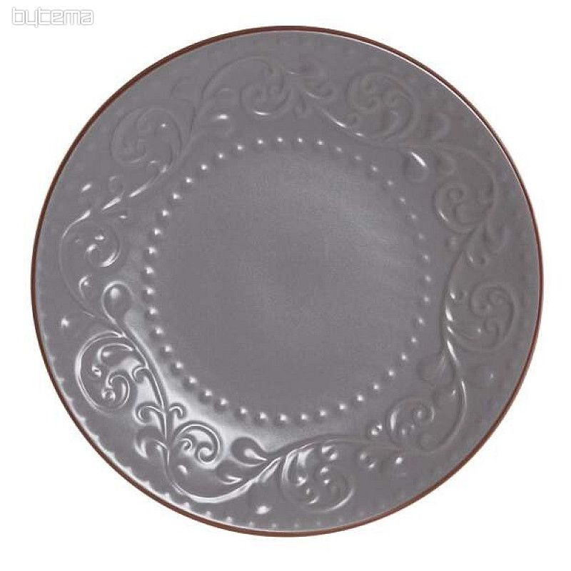 Dessert plate GRAY RELIEF 21x2.5cm gray