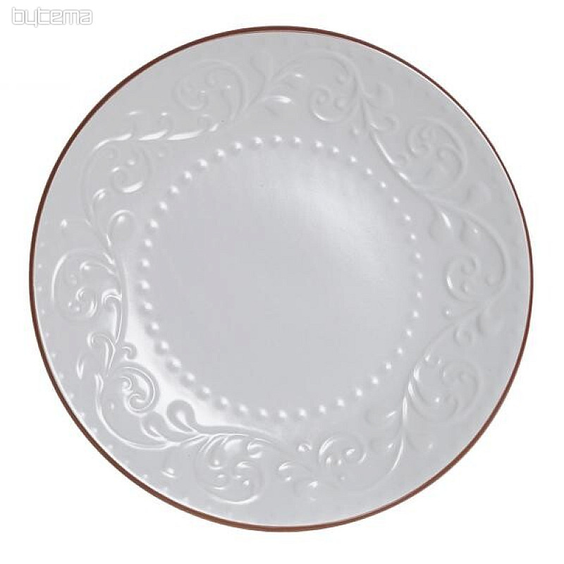 Dessert plate WHITE RELIEF 21x2.5cm