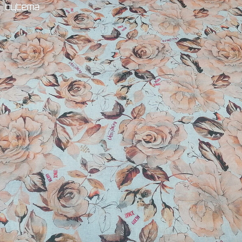 Christmas decorative fabric Harmony flowers