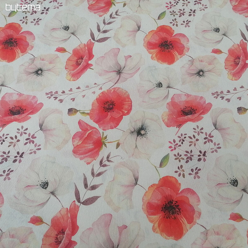 Decorative fabric Poppies Mabel