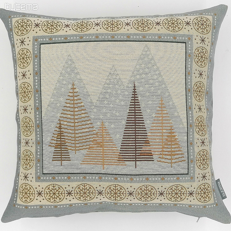 Christmas decorative pillow cover Christmas trees gray-brown
