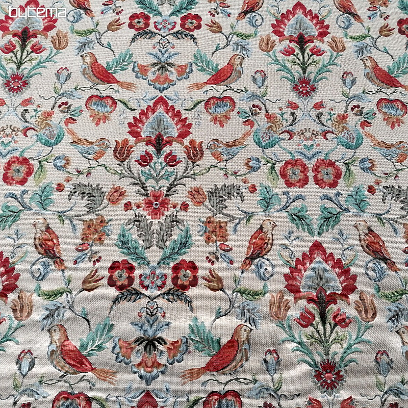 FREDA gray tapestry fabric