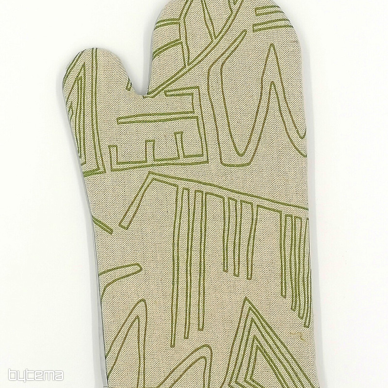 Kitchen glove with Teflon for GRILLING green II