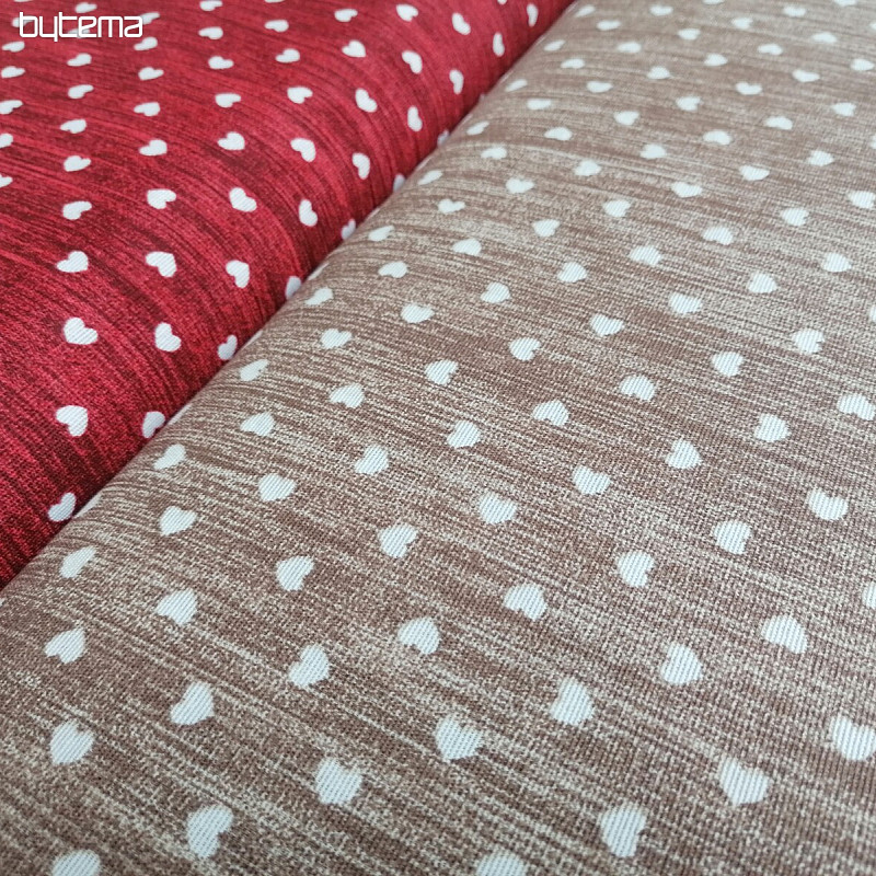 Decorative fabric Naira hearts beige