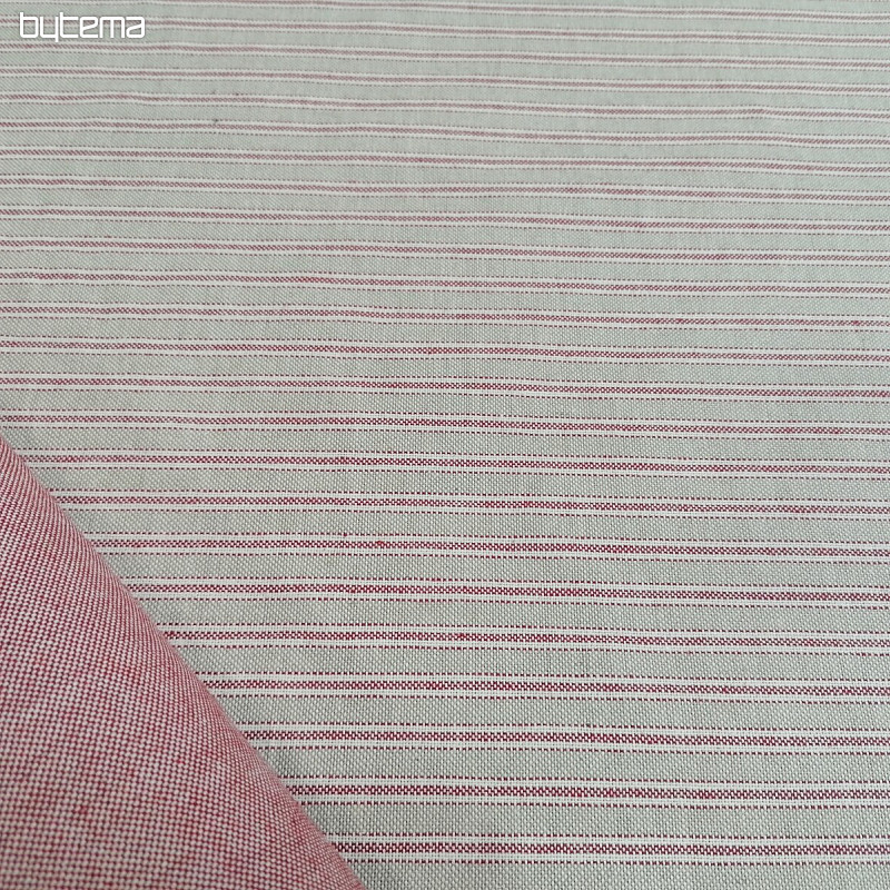 Decorative fabric Iris stripes - burgundy 65