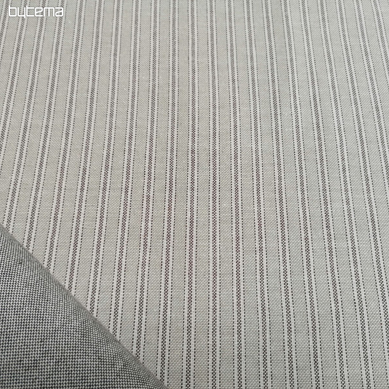 Decorative fabric Iris stripes - brown 55