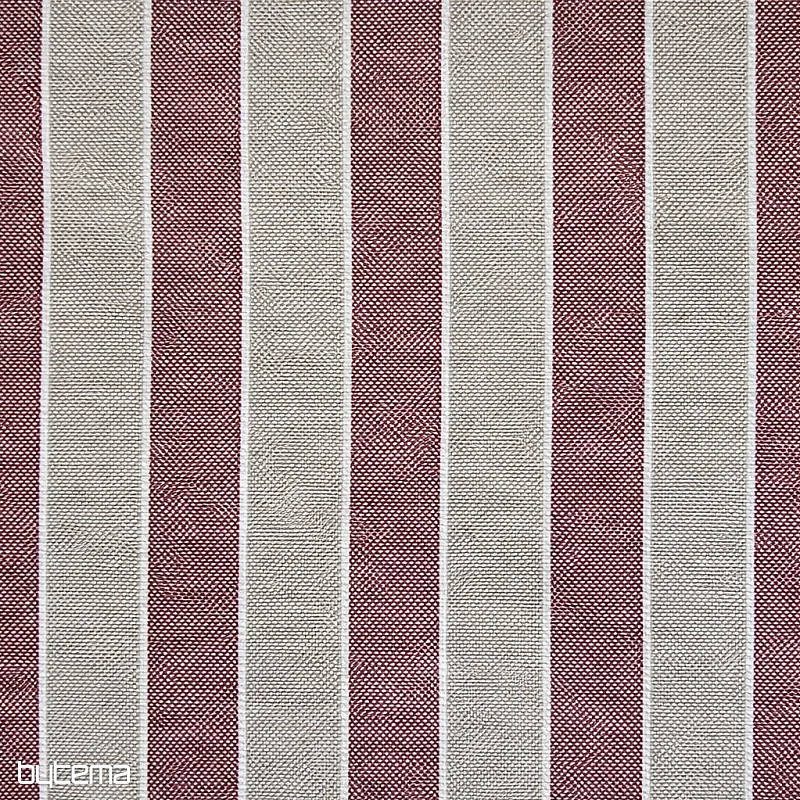 Decorative fabric Trebol stripes - burgundy 2 cm 65