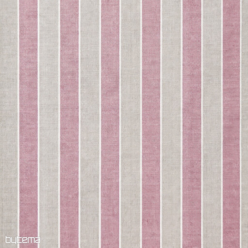 Decorative fabric Trebol stripes - pink 2 cm 76