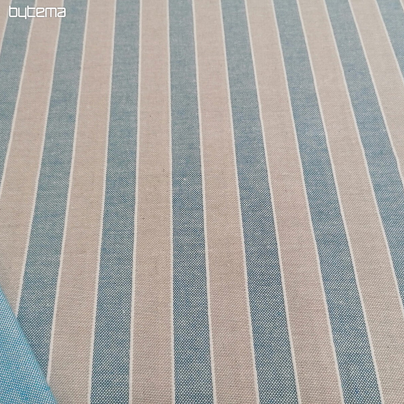 Decorative fabric Trebol stripes - blue 2 cm 77