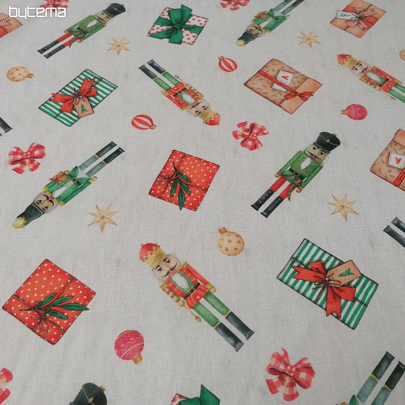 Nutcracker Christmas decorative fabric