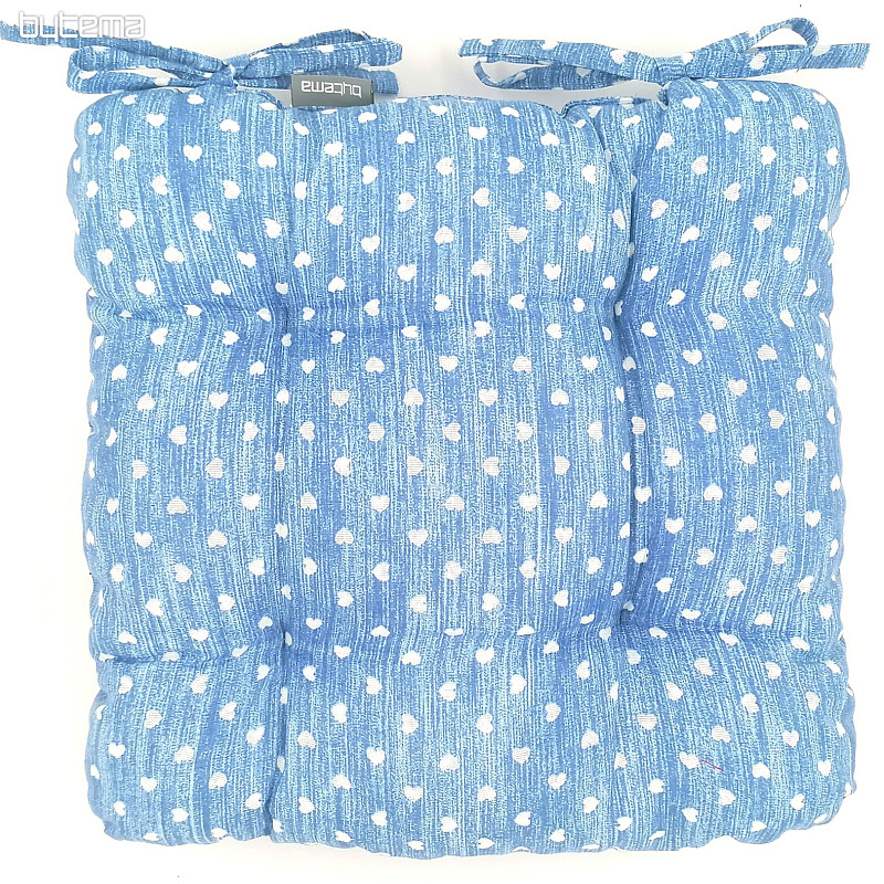 Chair cushions HEART BLUE
