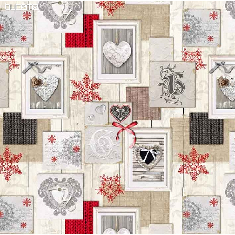 Decorative fabric 3D HEART IN A FRAME